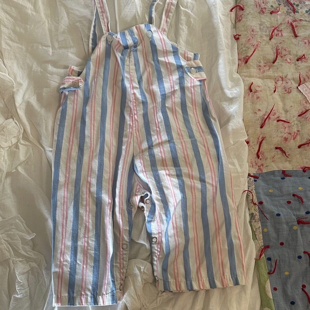 Striped Pastel Overalls